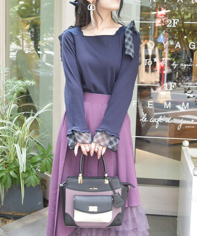 Rose Emboss Color Scheme Bag