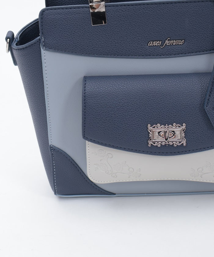 Rose Emboss Color Scheme Bag