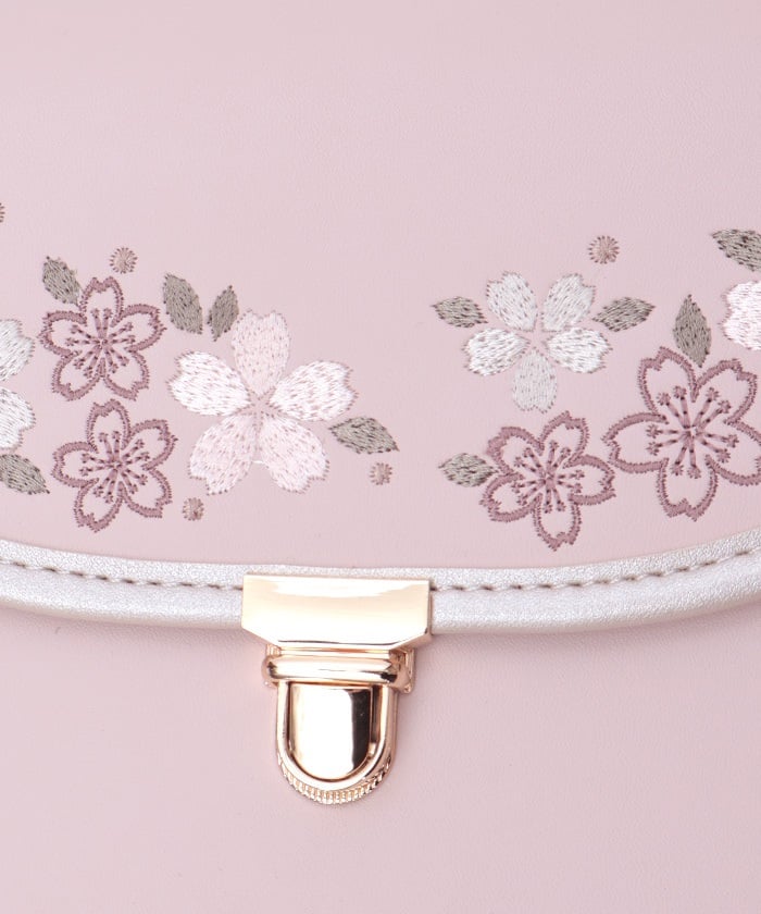 Sakura Embroidery Color Scheme Design Boston Bag – axes femme from