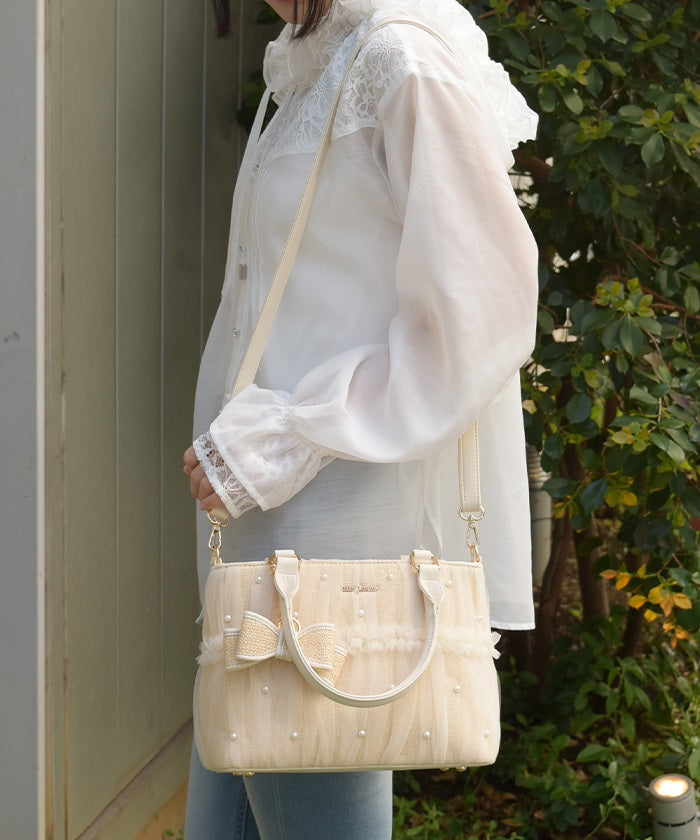 Tulle Layered Woven Bag – axes femme from JAPAN