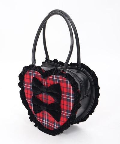 Tartan Plaid Heart Bag