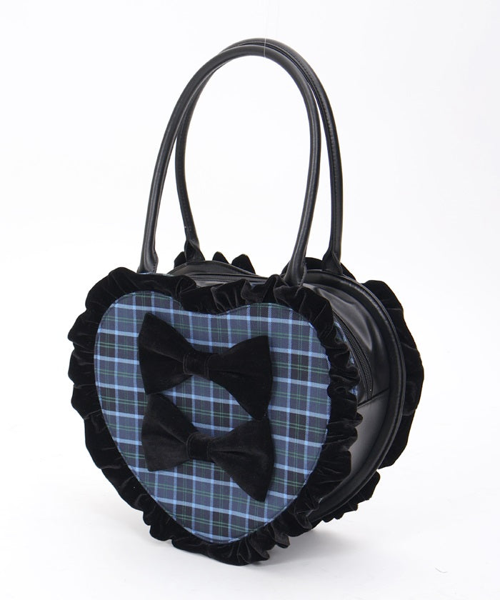 Tartan Plaid Heart Bag