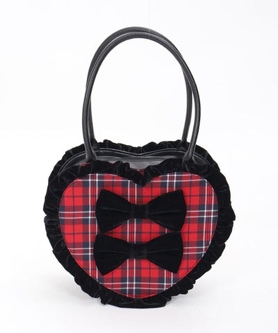 Tartan Plaid Heart Bag