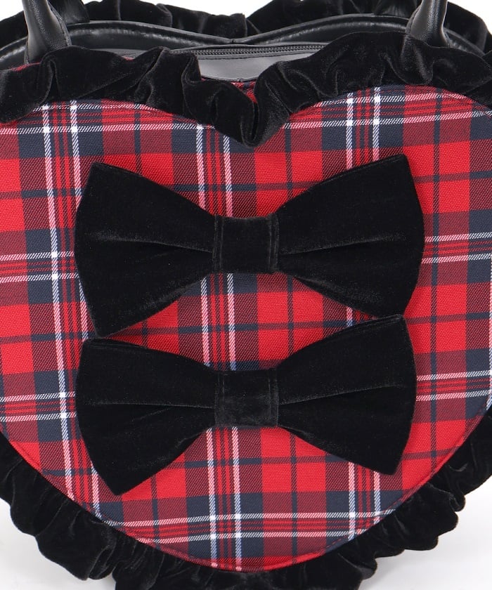 Tartan Plaid Heart Bag