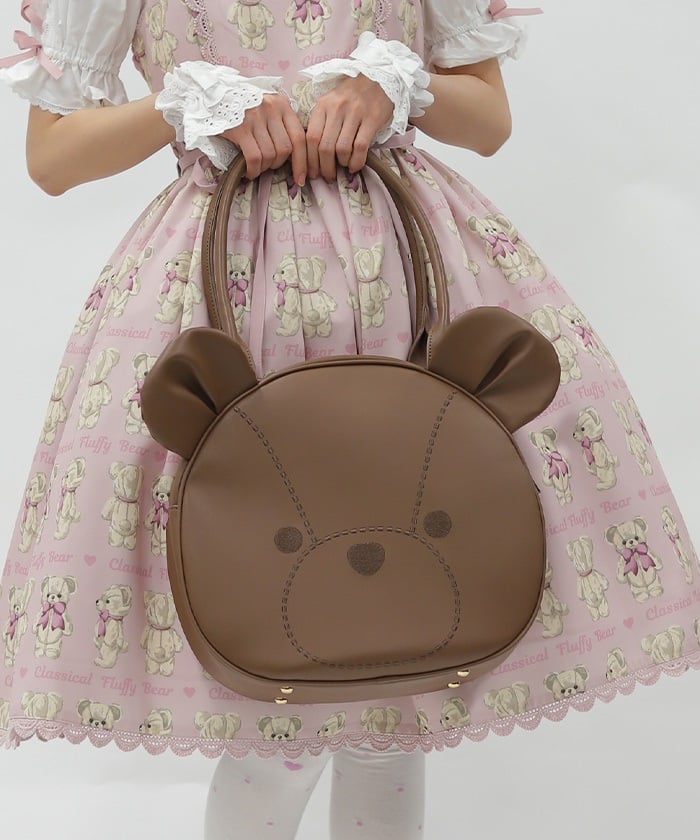 axesfemme kawaii クマ型 ハンドバッグ ベージュ Bear Shape Tote Bag – axes femme from JAPAN