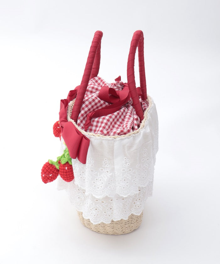 Strawberry Amigurumi Basket Bag (Pre-order)