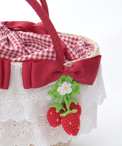 Strawberry Amigurumi Basket Bag (Pre-order)