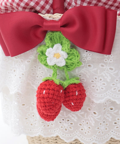 Strawberry Amigurumi Basket Bag (Pre-order)