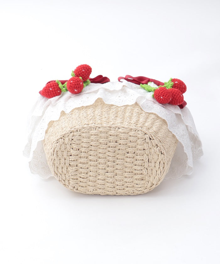 Strawberry Amigurumi Basket Bag (Pre-order)