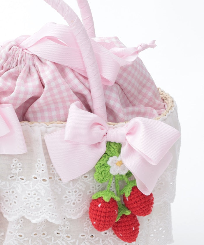 Strawberry Amigurumi Basket Bag (Made to Order) – axes femme from