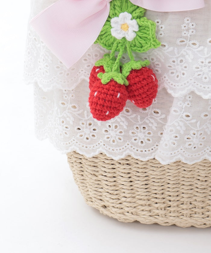 Strawberry Amigurumi Basket Bag (Made to Order) – axes femme from