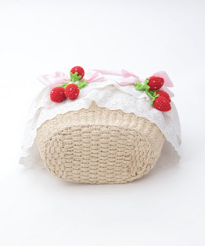 Strawberry Amigurumi Basket Bag (Pre-order)