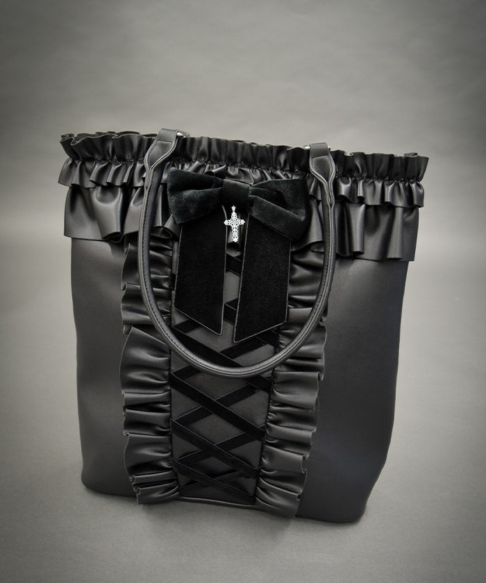 Lace-Up Frill Bag