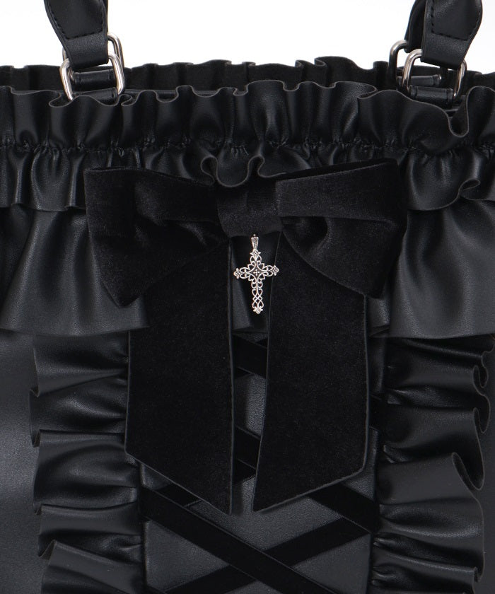 Lace-Up Frill Bag