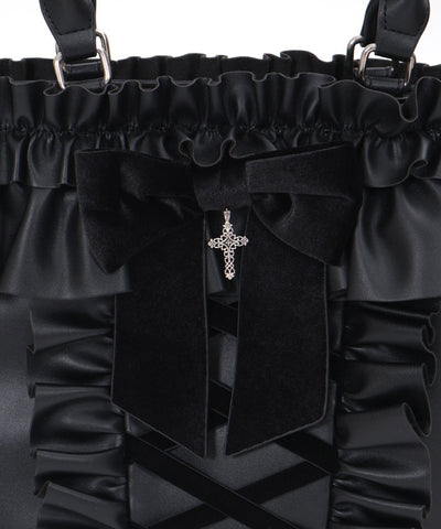 Lace-Up Frill Bag