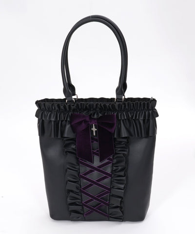 Lace-Up Frill Bag