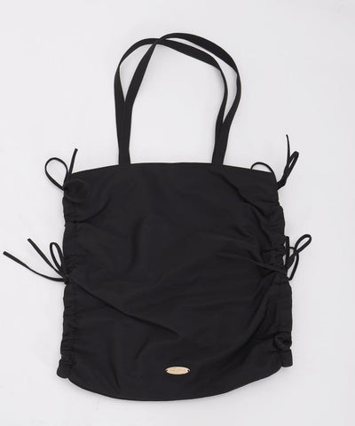 Side Drawstring Ribbon Tote