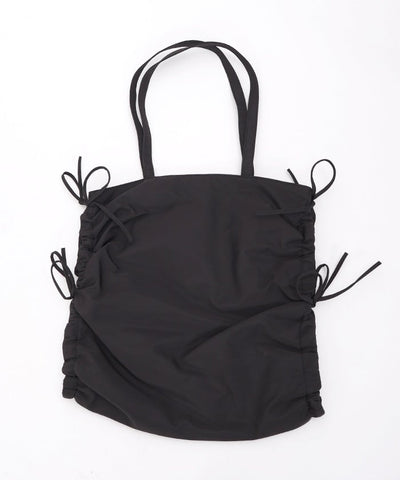 Side Drawstring Ribbon Tote