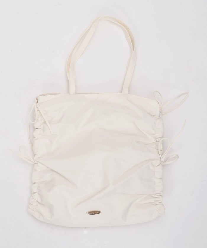 Side Drawstring Ribbon Tote