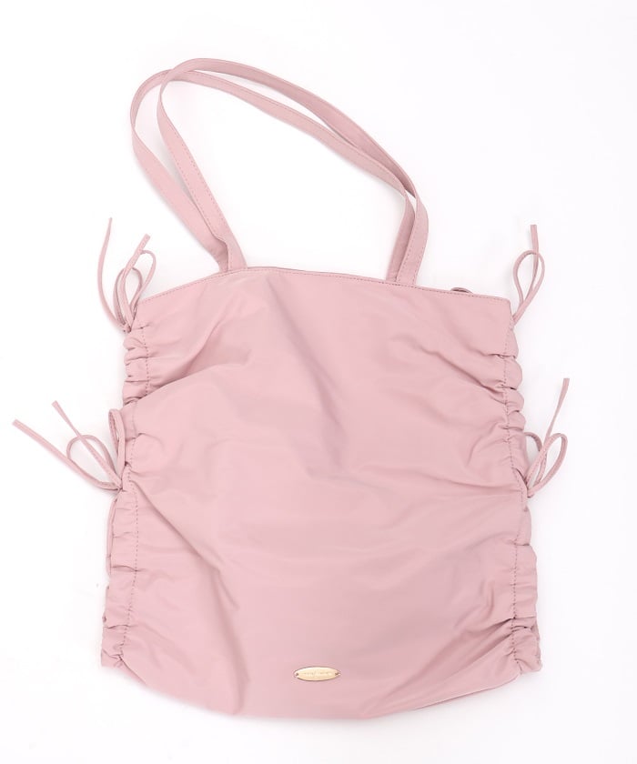 Side Drawstring Ribbon Tote