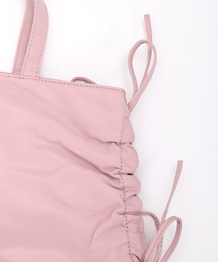 Side Drawstring Ribbon Tote