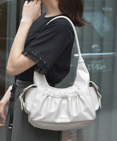 Side Pocket Gather Tote Bag