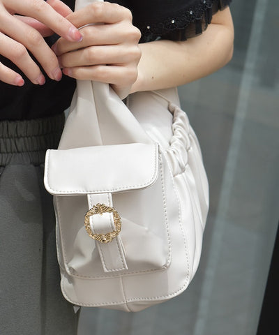 Side Pocket Gather Tote Bag