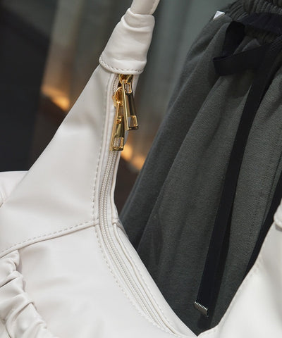 Side Pocket Gather Tote Bag
