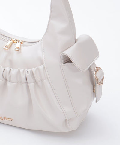 Side Pocket Gather Tote Bag