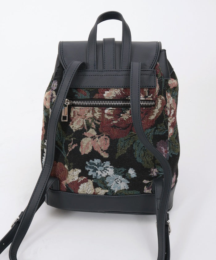 Rose Embossed Color Scheme Backpack