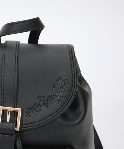 Rose Embossed Color Scheme Backpack