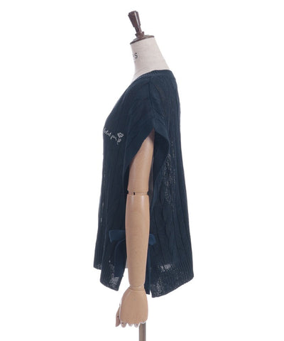 Ribbon Design Knit Vest