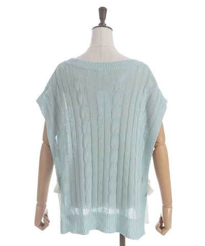 Ribbon Design Knit Vest