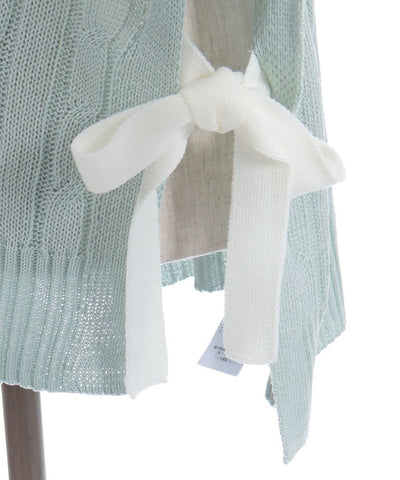 Ribbon Design Knit Vest
