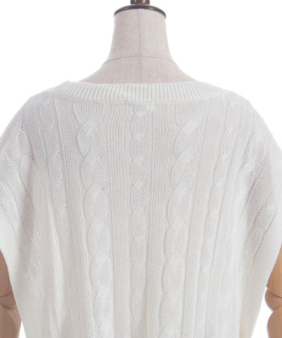 Ribbon Design Knit Vest