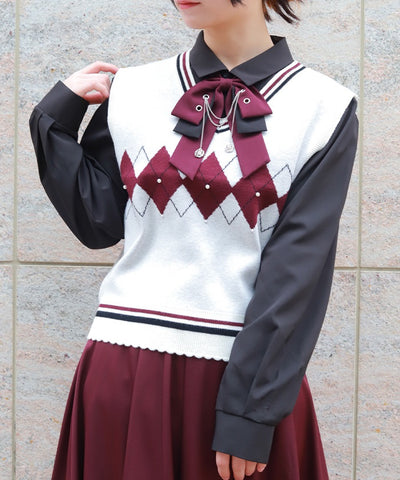 Pearl Argyle Vest