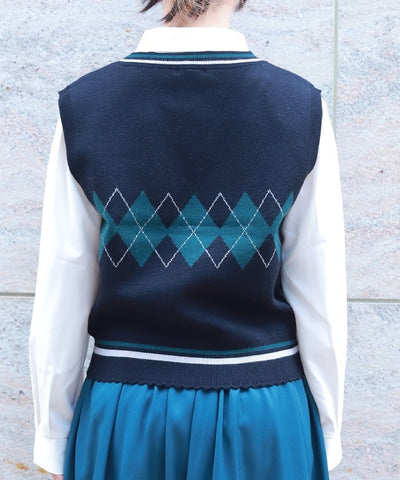 Pearl Argyle Vest