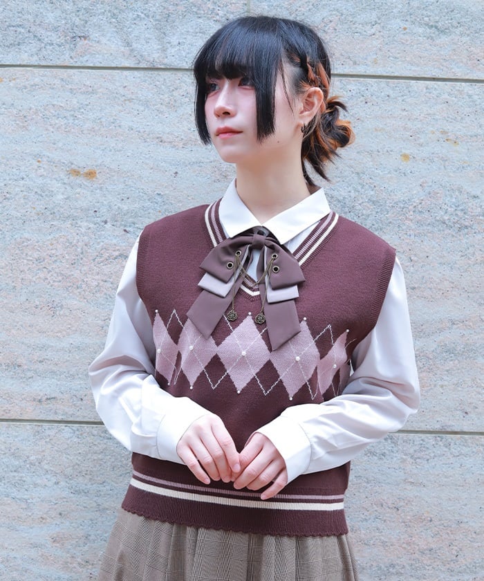 Pearl Argyle Vest