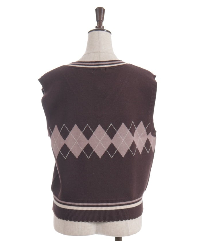 Pearl Argyle Vest