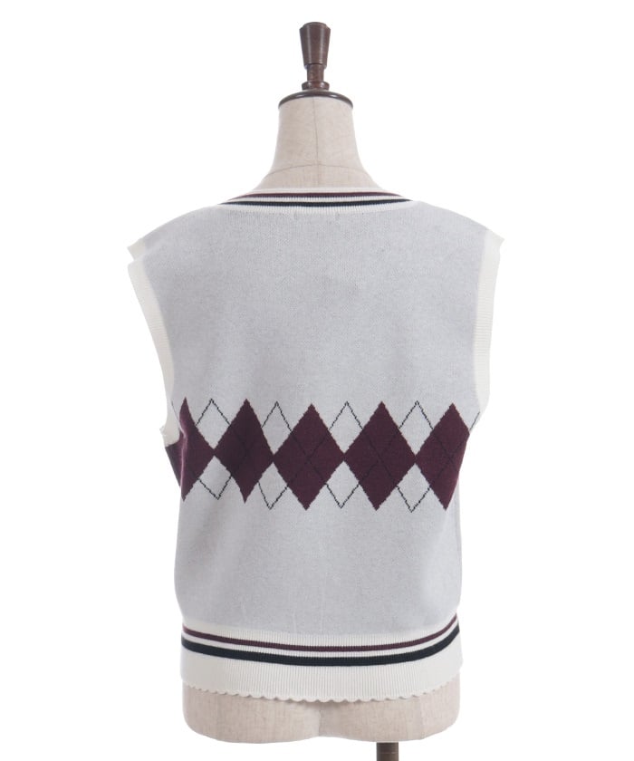 Pearl Argyle Vest