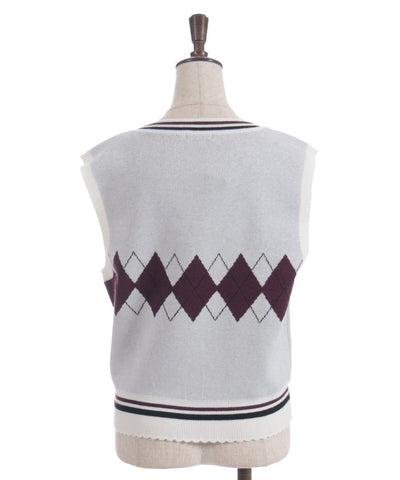 Pearl Argyle Vest