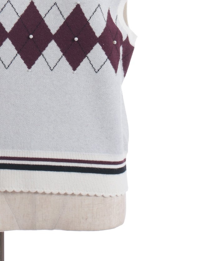 Pearl Argyle Vest