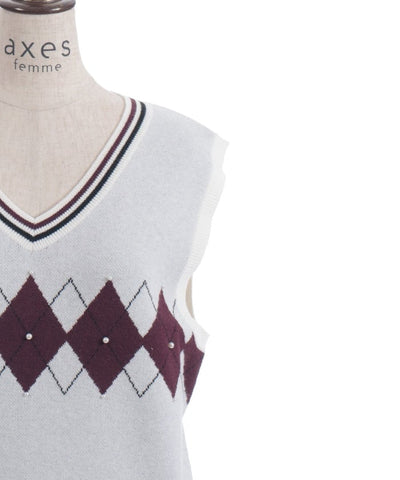 Pearl Argyle Vest