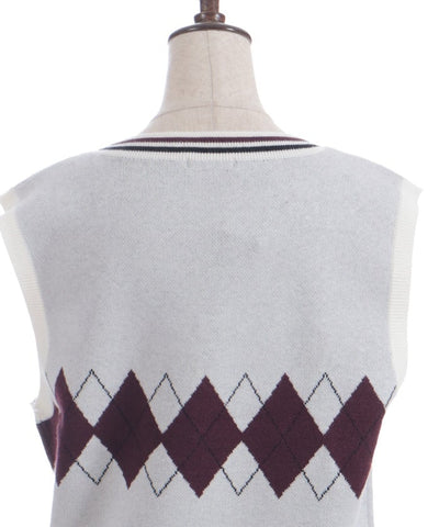 Pearl Argyle Vest