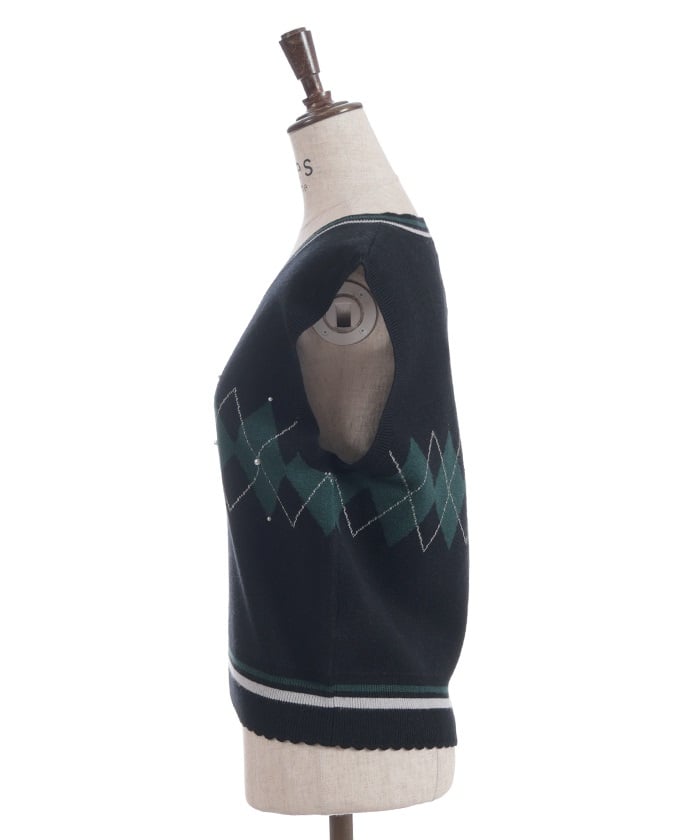 Pearl Argyle Vest