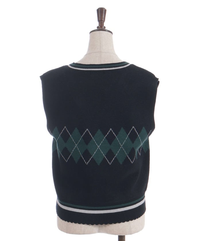 Pearl Argyle Vest