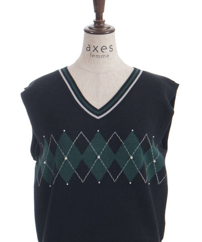 Pearl Argyle Vest