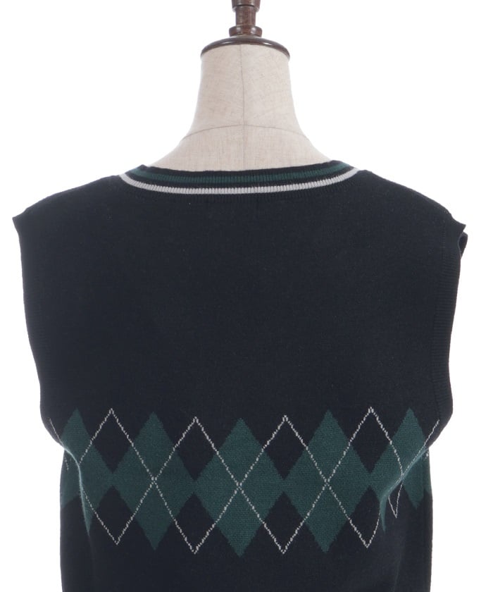 Pearl Argyle Vest