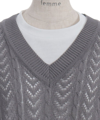 Knit Vest & T-Shirt Set