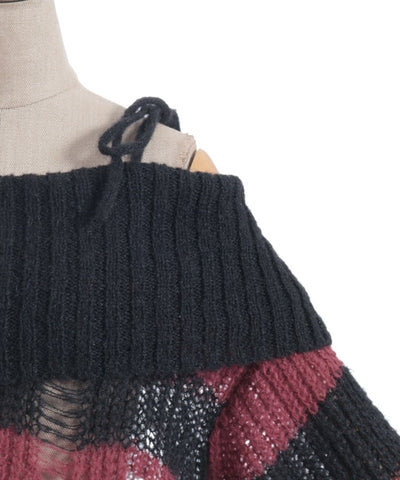 Striped Off-Shoulder Knit Pullover